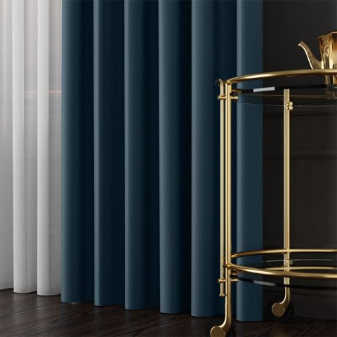 GRETA Tkanina dekoracyjna typu blackout, wysokość 320cm, kolor 016 granatowy 004204/TDP/016/000320/1