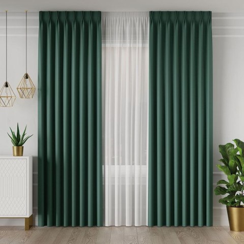 GRETA Tkanina dekoracyjna typu blackout, wysokość 320cm, kolor 017 butelkowy zielony 004204/TDP/017/000320/1