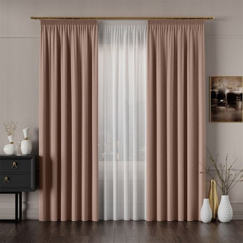 LISA Tkanina dekoracyjna, wysokość 300cm, kolor 005 camelowy 004150/TDP/005/000300/1