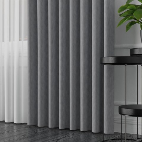 LISA Tkanina dekoracyjna, wysokość 300cm, kolor 014 popielaty 004150/TDP/014/000300/1