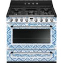 Niebieska Kuchnia wolnostojąca Smeg TR90DGM9 Dolce&Gabbana