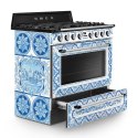 Niebieska Kuchnia wolnostojąca Smeg TR90DGM9 Dolce&Gabbana