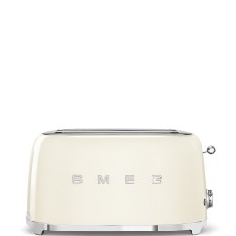 Kremowy toster Smeg 2x4 TSF02CREU 4 kromki jednocześnie