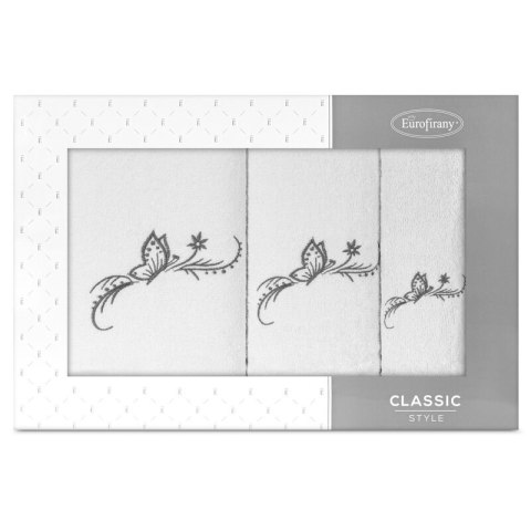 KOMPLET RĘCZNIKÓW 3 30X50 CM, 50X90 CM, 70X140 CM BIAŁY