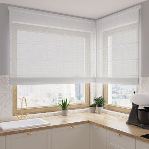 Lino, Tkanina dekoracyjna, wysokość 190cm, kolor 001 biały, 036148 D00L96/LIN/001/000190/1