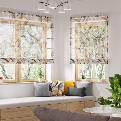 Peruga, Tkanina dekoracyjna Lino, wysokość 190cm, kolor 001 musztardowy D00008/LIN/001/000190/1