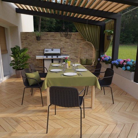 LOTUS Tkanina dekoracyjna wodoodporna, wysokość 300cm, kolor 007 oliwkowy TD0008/TDP/007/000300/1