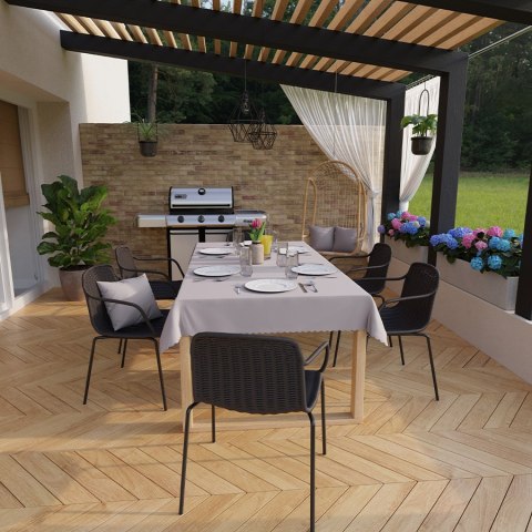 LOTUS Tkanina dekoracyjna wodoodporna, wysokość 300cm, kolor 009 pastelowy fioletowy TD0008/TDP/009/000300/1