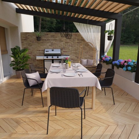 LOTUS Tkanina dekoracyjna wodoodporna, wysokość 300cm, kolor 010 pastelowy różowy TD0008/TDP/010/000300/1