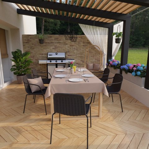 LOTUS Tkanina dekoracyjna wodoodporna, wysokość 300cm, kolor 012 jasny różowy TD0008/TDP/012/000300/1