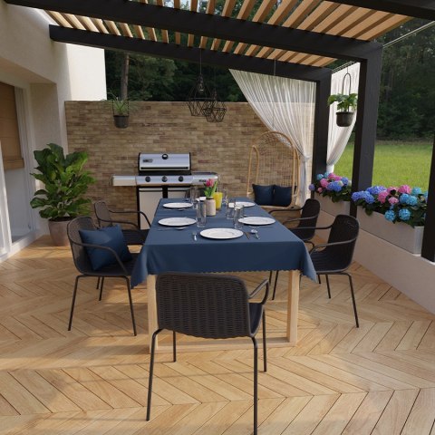 LOTUS Tkanina dekoracyjna wodoodporna, wysokość 300cm, kolor 018 granatowy TD0008/TDP/018/000300/1