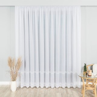 Firanka haftowana na metry 112746 wysokość 280 cm kolor biały