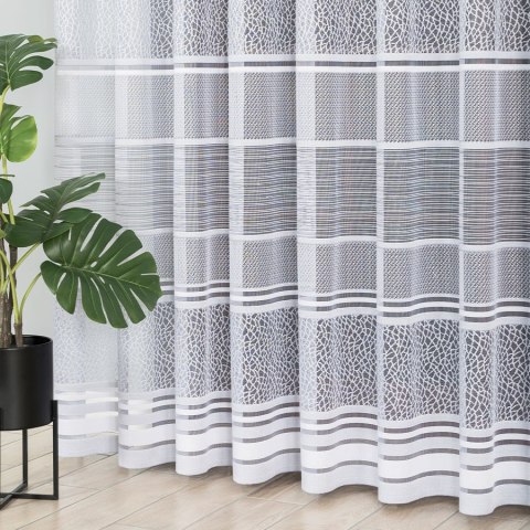 Firanka żakardowa na metry 017834 wysokość 250 cm kolor szary