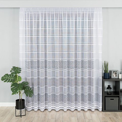 Firanka żakardowa na metry 017834 wysokość 250 cm kolor szary