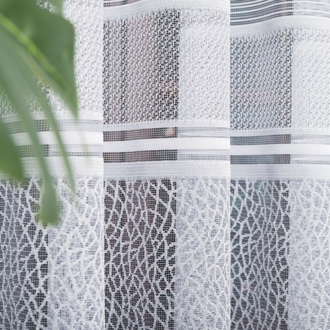 Firanka żakardowa na metry 017834 wysokość 250 cm kolor szary