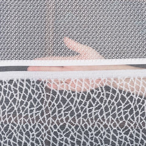 Firanka żakardowa na metry 017834 wysokość 250 cm kolor szary