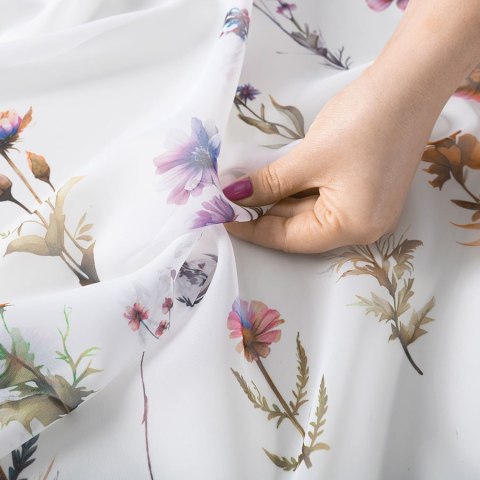 KWIATY POLNE Firanka z ołowianką WOAL, wysokość 157cm, kolor 001 D00129/WOA/001/000157/1