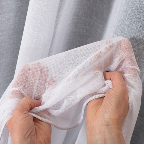 PETRA Firanka z ołowianką, wysokość 320cm, kolor 001 biały 020910/000/001/000320/1