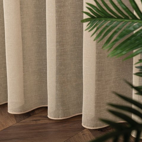 PETRA Firanka z ołowianką, wysokość 320cm, kolor 006 beżowy 020910/000/006/000320/1