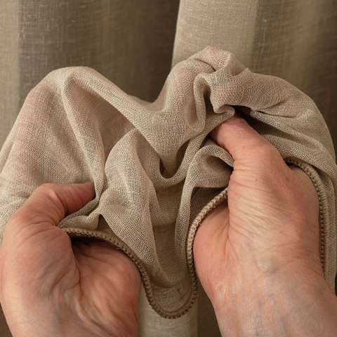 PETRA Firanka z ołowianką, wysokość 320cm, kolor 006 beżowy 020910/000/006/000320/1