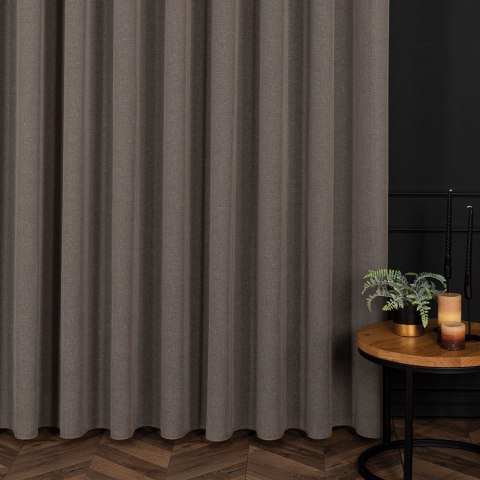 PETRA Firanka z ołowianką, wysokość 320cm, kolor 007 brązowy 020910/000/007/000320/1