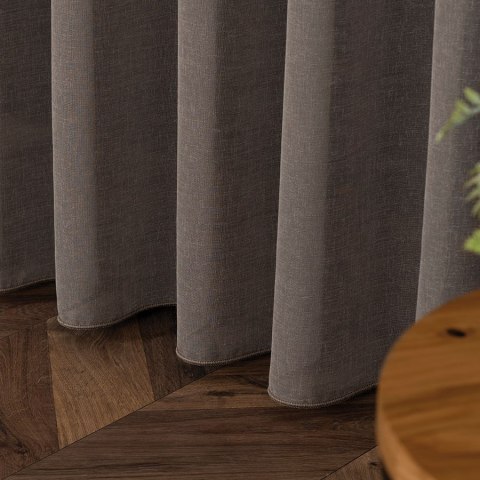 PETRA Firanka z ołowianką, wysokość 320cm, kolor 007 brązowy 020910/000/007/000320/1