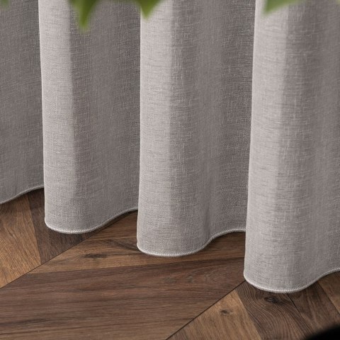 PETRA Firanka z ołowianką, wysokość 320cm, kolor 008 szary 020910/000/008/000320/1