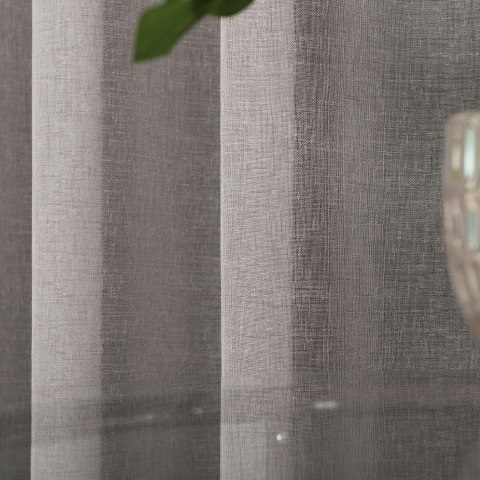 PETRA Firanka z ołowianką, wysokość 320cm, kolor 008 szary 020910/000/008/000320/1