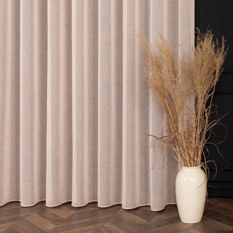 PETRA Firanka z ołowianką, wysokość 320cm, kolor 011 pastelowy różowy 020910/000/011/000320/1