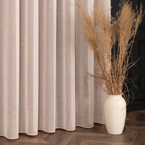 PETRA Firanka z ołowianką, wysokość 320cm, kolor 011 pastelowy różowy 020910/000/011/000320/1