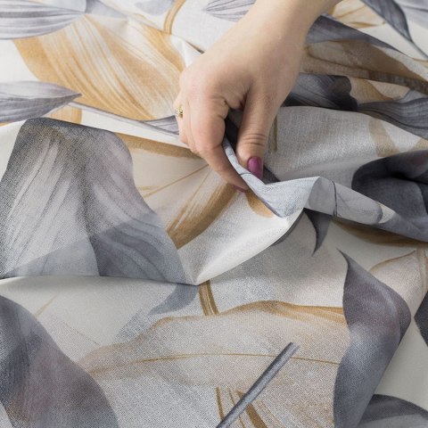 Peruga, Tkanina dekoracyjna Lino, wysokość 190cm, kolor 001 musztardowy D00008/LIN/001/000190/1