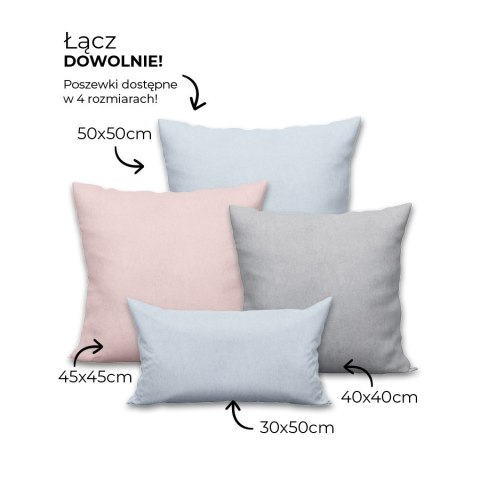 MILAS Poszewka dekoracyjna, 40x40cm, kolor 448 pastelowy szary MILAS0/POP/448/040040/1