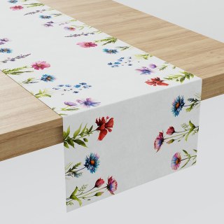 KWIATY POLNE Bieżnik MILAS obszyty listwą, 38x160cm, kolor 001 P00129/KSP/L01/038160/1