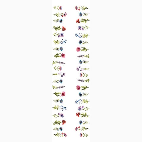 KWIATY POLNE Bieżnik MILAS obszyty listwą, 38x160cm, kolor 001 P00129/KSP/L01/038160/1