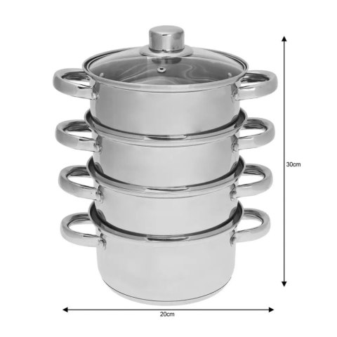 Garnek do gotowania na parze 18 cm 5 el. Kinghoff KH-3317 Garnek do gotowania na parze 18 cm 5 el. Kinghoff KH-3317