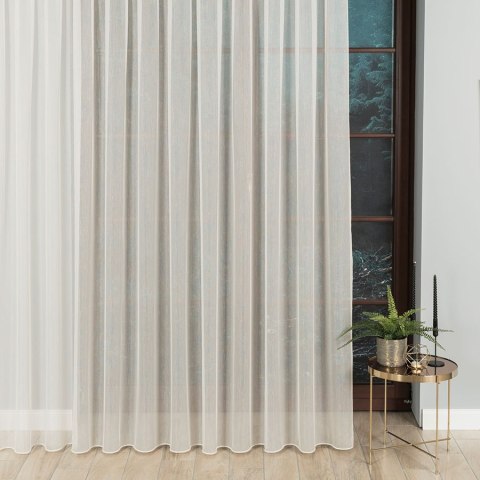 Firanka fantazyjna z ołowianką, wysokość 300cm, kolor 004 kremowy z błyskiem 318578/OLO/004/000300/1