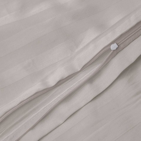 Pościel satyna bambusowo-bawełniana (P) STRIPE GREY/160x200 +2x70x80 z listwą +4x40x40 BAMBOO