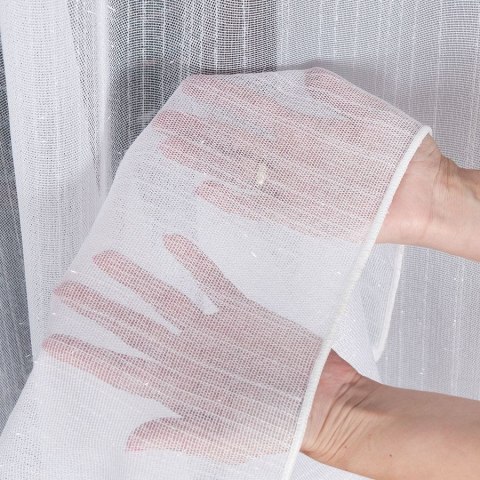 Firanka fantazyjna z ołowianką na metry 001155 wysokość 300 cm kolor biały