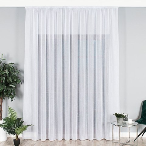 Firanka fantazyjna z ołowianką na metry 001155 wysokość 300 cm kolor biały