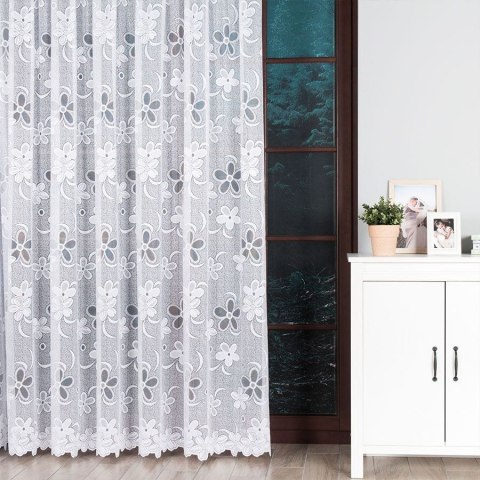 Firanka żakardowa na metry 049885 wysokość 300 cm kolor biały