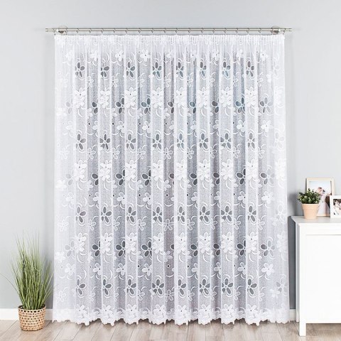 Firanka żakardowa na metry 049885 wysokość 300 cm kolor biały