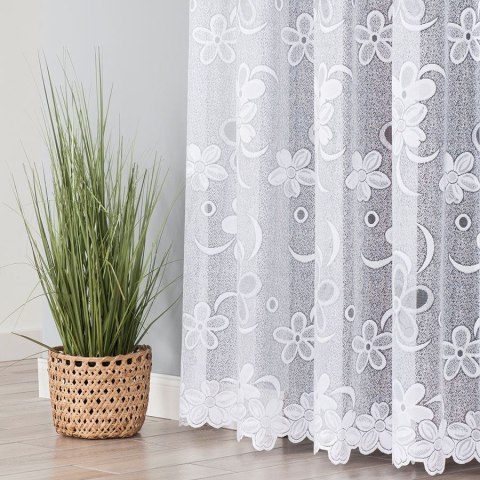 Firanka żakardowa na metry 049885 wysokość 300 cm kolor biały