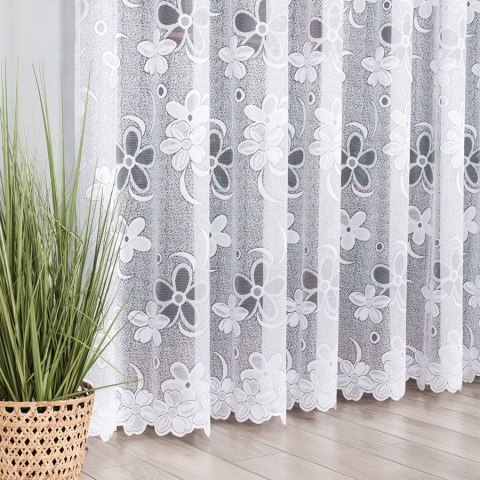 Firanka żakardowa na metry 049885 wysokość 300 cm kolor biały