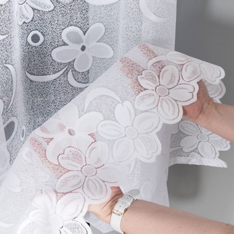 Firanka żakardowa na metry 049885 wysokość 300 cm kolor biały