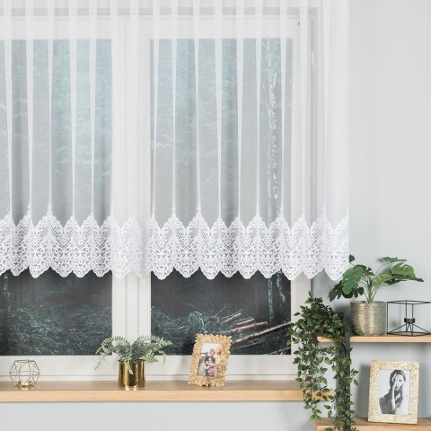 Firanka haftowana na metry 241736 wysokość 120 cm kolor biały