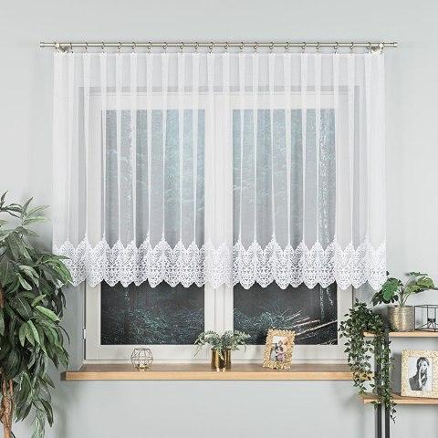 Firanka haftowana na metry 241736 wysokość 120 cm kolor biały