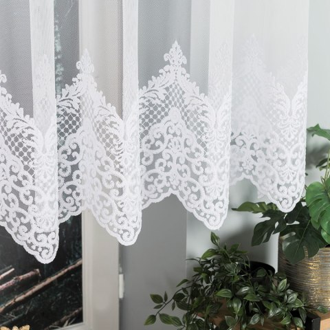 Firanka haftowana na metry 241736 wysokość 120 cm kolor biały