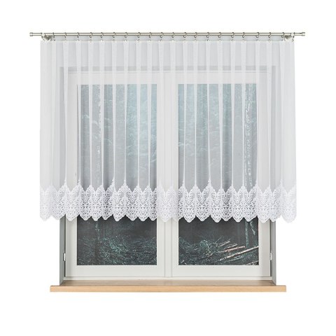 Firanka haftowana na metry 241736 wysokość 120 cm kolor biały