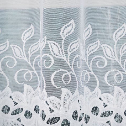 Firanka gotowa żakardowa BASTIA 130x300 cm kolor biały
