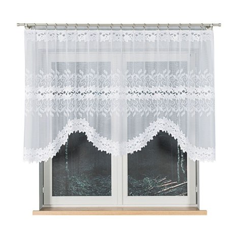 Firanka gotowa żakardowa BASTIA 130x300 cm kolor biały